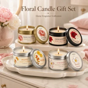 Floral Soy Candle Set